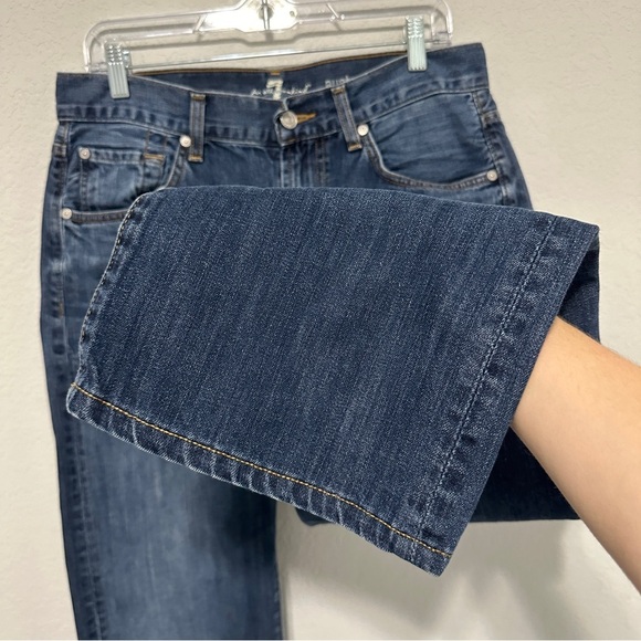 7 For All Mankind Mens Austyn Mid-Rise Straight Leg Blue Jeans Size 31 Classic - Picture 6 of 9